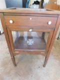 VINTAGE DISPLAY ACCENT TABLE W/ DRAWER - 30