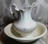 ANTIQUE BOWL & PITCHER - DRESDEN BOWL  4.5