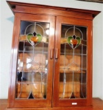 STAINED GLASS BOOK CABINET - 37