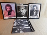 LOT OF 4  COUNTRY SINGERS - PROMO PHOTOS, ETC. - (3 AUTOGRAPHS) WILLIE NELSON, BILLIE JOE ROYAL, GEN