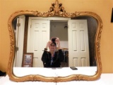 ANTIQUE GUILT MIRROR - 32