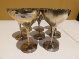 LOT OF 8 LEONARD SILVER PLATE GOBLETS 6.25