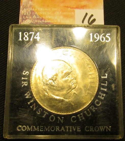 Encased 1965 Churchill Crown, Brilliant Uncirculated.