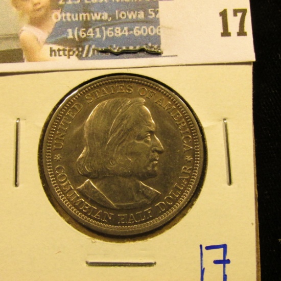 1892 COLUMBIA COMMEMORATIVE HALF DOLLAR DATED 1892