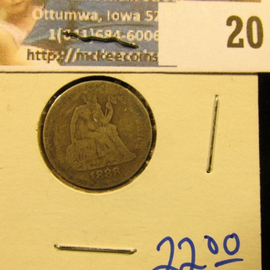 1888 SEATED LIBERTY DIME