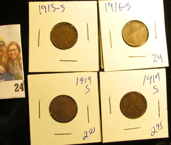 2 1917-S , 1915-S, AND 1916-S WHEAT PENNIES