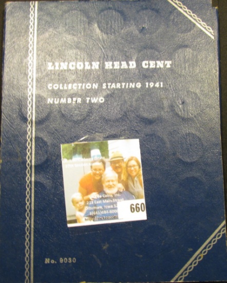 1941-73 D Partial Set of Lincoln Cents in a blue Whitman folder.