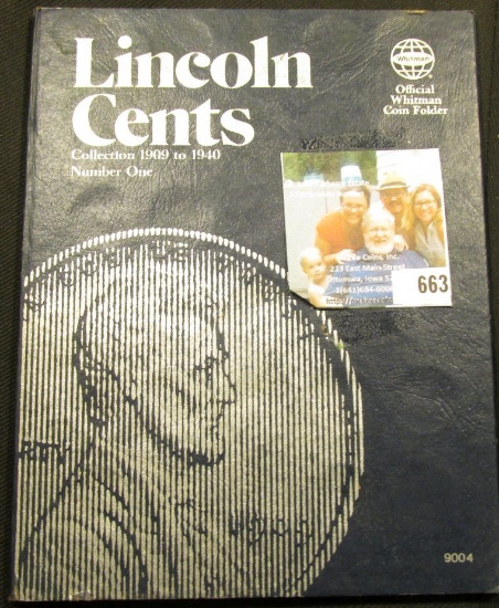 1909-40 Partial Set of Lincoln Cents in a blue Whitman folder.