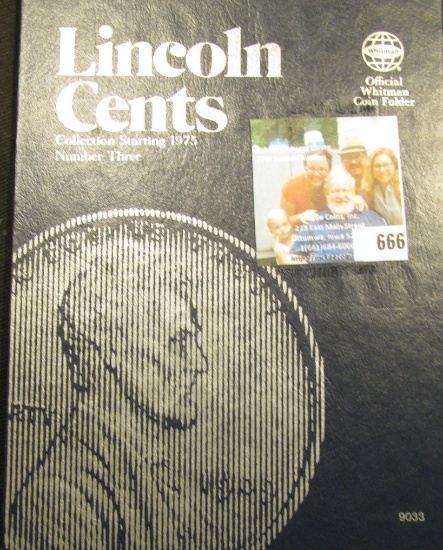 1975-2007 Partial Set of Lincoln Cents in a blue Whitman folder. Includes many BU specimens.
