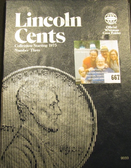 1975-2005 Partial Set of Lincoln Cents in a blue Whitman folder. Includes many BU specimens.