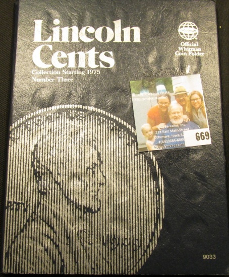 1975-2004 Partial Set of Lincoln Cents in a blue Whitman folder. Includes many BU specimens.
