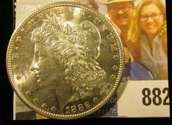 1882 S U.S. Morgan Silver Dollar, Semi-Prooflike.
