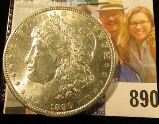 1890 P U.S. Morgan Silver Dollar, Brilliant Uncirculated.