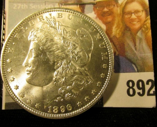 1896 P U.S. Morgan Silver Dollar, Brilliant Uncirculated.