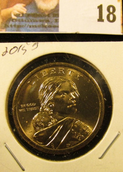 2015 D Gem BU Sacagawea Dollar Coin.