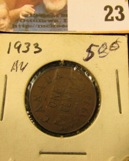 1933 Small Canada Cent. AU.
