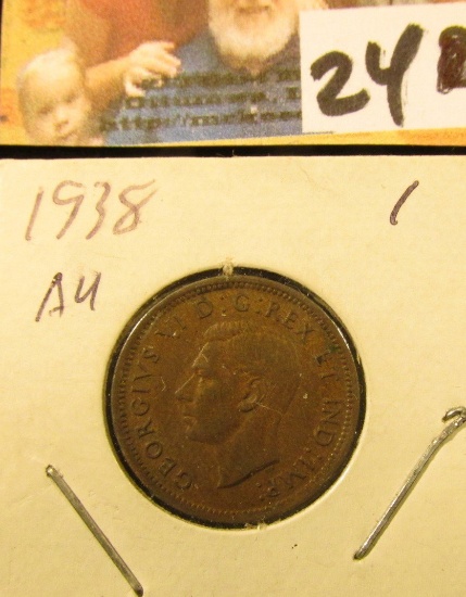 1938 Small Canada Cent. AU.