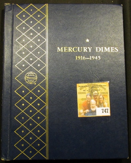 1916-45 Partial Set of Mercury Dimes in a Deluxe blue Whitman Album. All are higher grades with seve