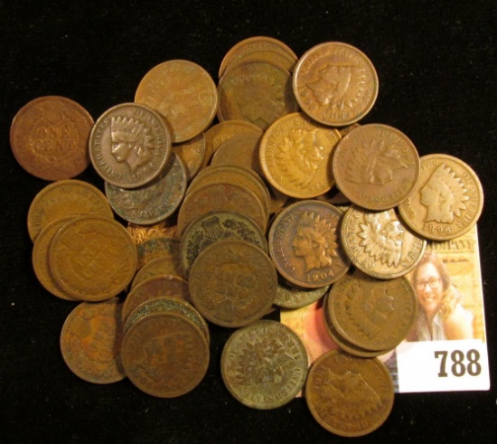 1911 P Lincoln Cent & (40) Mixed Date Old Indian Head Cents.