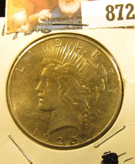 1925 P U.S. Peace Silver Dollar, Gold toned Unc.