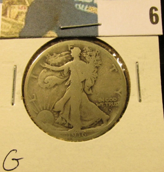 1916 D Walking Liberty Half Dollar, G.