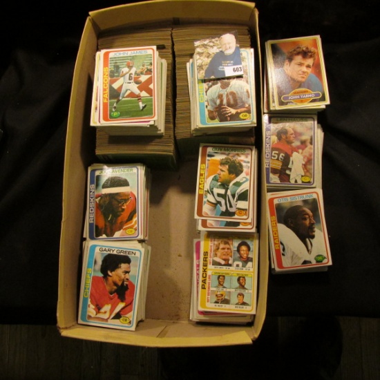 Shoe Box full of old Foot Ball, most appear be 1978 issues.