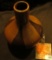 Modern Stoneware vase. Indian motif. 4 1/2