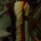 Long Indian Chief Feathered Headdress. Beaded front band. At least 40-50 years old. Quite attractive