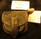 Civil War Leather Bullet Pouch with a 58 caliber Conical Bullet. Tag states 