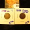 1858 large letters and 1858 small letters flying eagle pennies