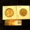 1938 P & 39 P Jefferson Nickels. F-VF.