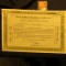 November 14, 1951 Stock Certificate for 100 Shares 