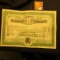 June 23, 1927 Stock Certificate for 100 Shares 