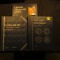 (2) Whitman Lincoln Cent Coin folders with a few coins; & a Whitman One-A-Year Coin folder with nume