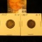 1863 & 1864 Copper-nickel U.S. Indian Head Cents.