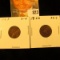 1865 & 1866 U.S. Indian Head Cents.