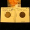 1859 & 1860 U.S. Indian Head Cents.