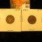 1861 & 1862 U.S. Indian Head Cents.