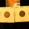 1859 & 1860 U.S. Indian Head Cents.