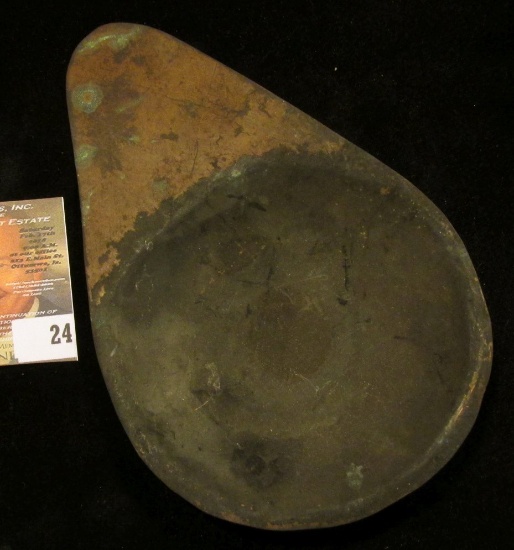 What appears to be a Copper Dipper or ladle from the copper culture era. 6 1/2" x 4 1/4".