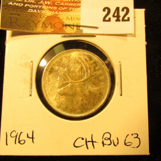 Canada 1964 25 Cents. Choice BU-