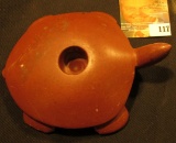 Minnesota Red Pipestone Tortoise Candle Holder. Tail is broke. 4 1/8