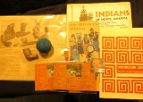 Clay Indian Trade Pipe; Poster of North American Indians; post card 