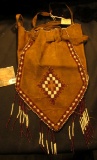 Native American Beaded Buckskinner style Leather bag. 'Doc' originally had this valued at $250.00.