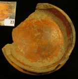 Unusual Pre-Columbian Pottery Fragment, Brown ware with Hohokaman style design around rim. This may