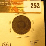 Nova Scotia 1861 1/2 Cent. EF.