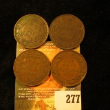 1882H Fine, 1906 VG, 1909 VG, & 1917 Fine Canada Large Cents.