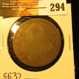 1824 U.S. Capped Bust Silver Half Dollar. Quite worn.