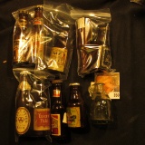 Collection of (10) Different miniature Whiskey, Beer, or Liquor Bottles.
