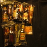 Collection of (10) Different miniature Whiskey, Beer, or Liquor Bottles.